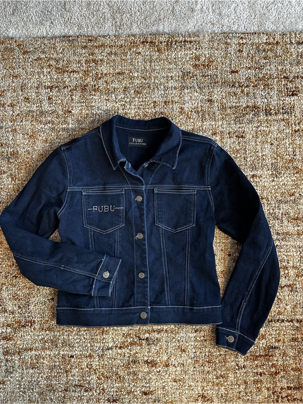 FUBU Dark Blue Denim Jean Jacket